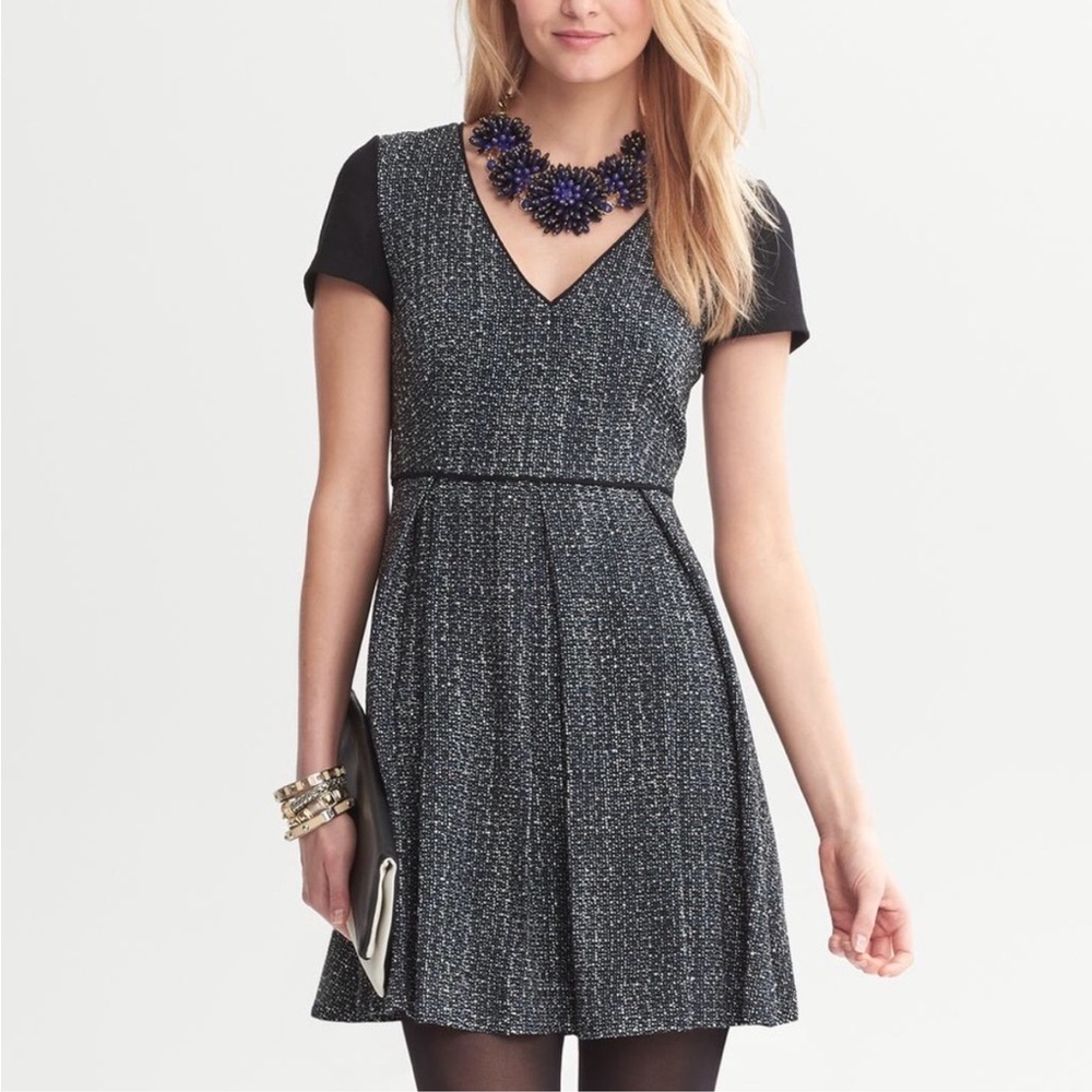 Banana Republic Tweed Fit & Flare Dress